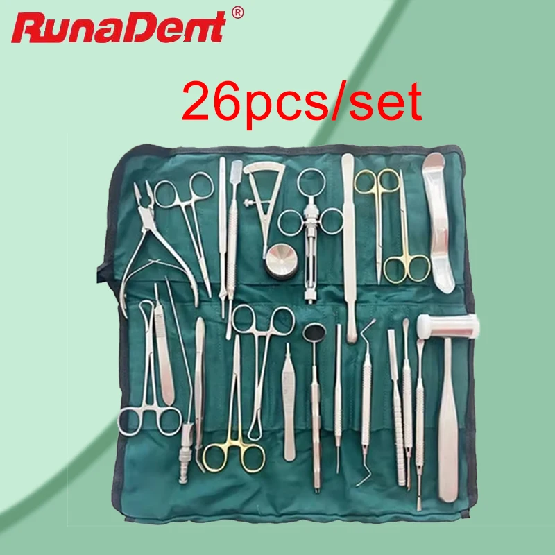 26Pcs High Quality Dental Implant Instruments Stainless Steel Dentist Oral Surgery Tool Kit for Implantology
26Pcs High Quality Dental Implant Instruments Stainless Steel Dentist Oral Surgery Tool Kit for Implantology