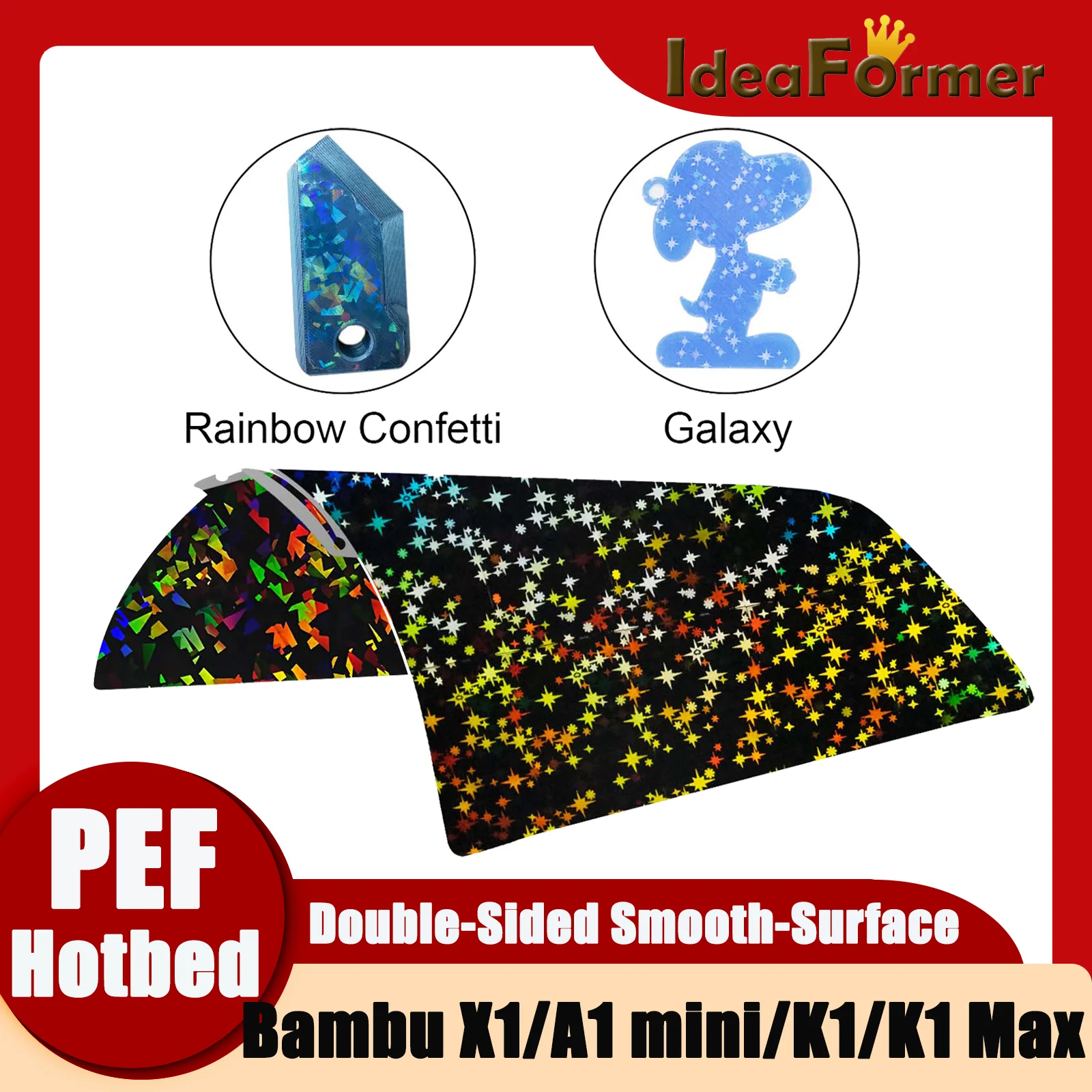 Пластина PEF для Bambu X1/A1 mini, для Creality K1/K1 Max, строительная пластина 184, 235, 257, 256x257 мм, 3d стандартная стальная листовая плита
Пластина PEF для Bambu X1/A1 mini, для Creality K1/K1 Max, строительная пластина 184, 235, 257, 256x257 мм, 3d стандартная стальная листовая плита