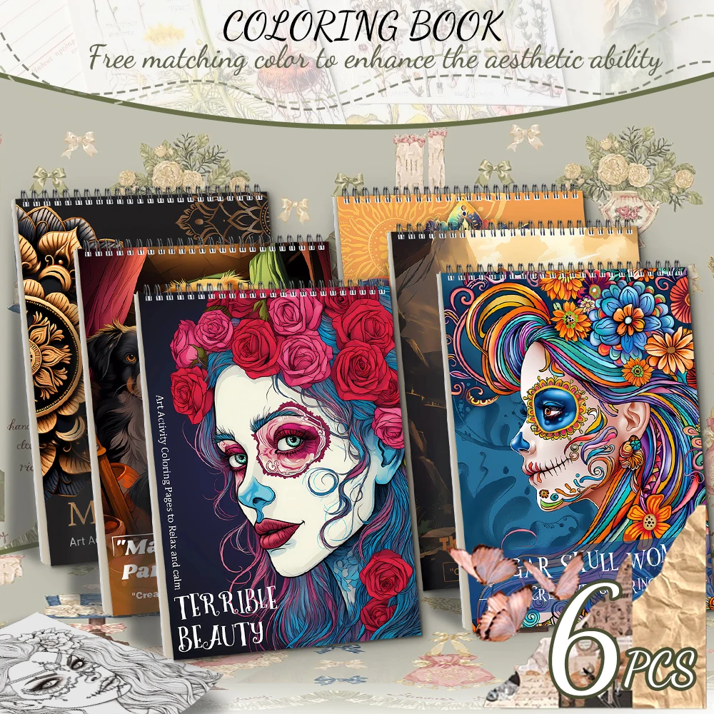 6 high-quality adult coloring books with bright and beautiful pictures and thick paper, relaxing set, luxury gift
6 high-quality adult coloring books with bright and beautiful pictures and thick paper, relaxing set, luxury gift