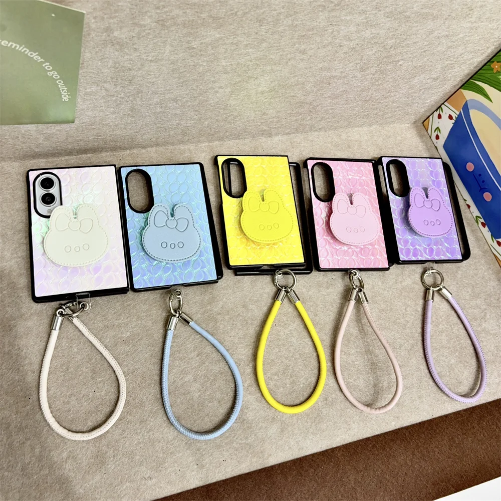 Fashion Cute 3D Bunny Stand with Leather Strap Phone Case for Samsung Galaxy Z Fold8 7 Fold7 6 Fold5 6 7 Fold 6 Cover With Chain
Fashion Cute 3D Bunny Stand with Leather Strap Phone Case for Samsung Galaxy Z Fold8 7 Fold7 6 Fold5 6 7 Fold 6 Cover With Chain