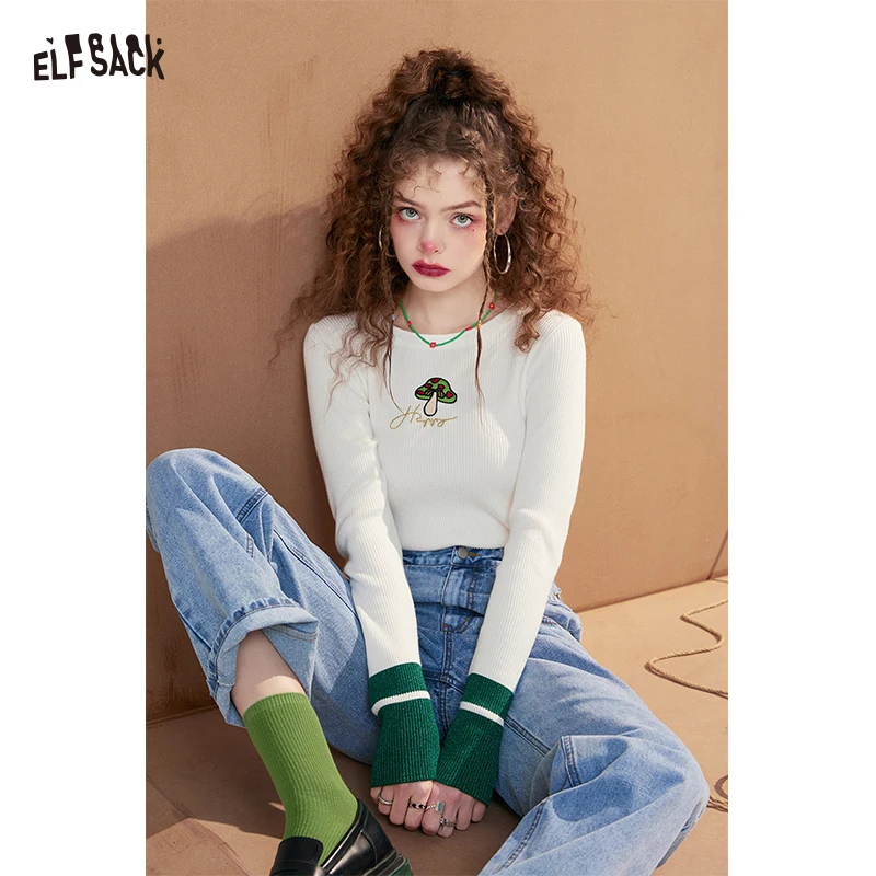 ELFSACK Вязаный топ с длинными рукавами и вышивкой лесных свежих грибов для женщин
ELFSACK Вязаный топ с длинными рукавами и вышивкой лесных свежих грибов для женщин