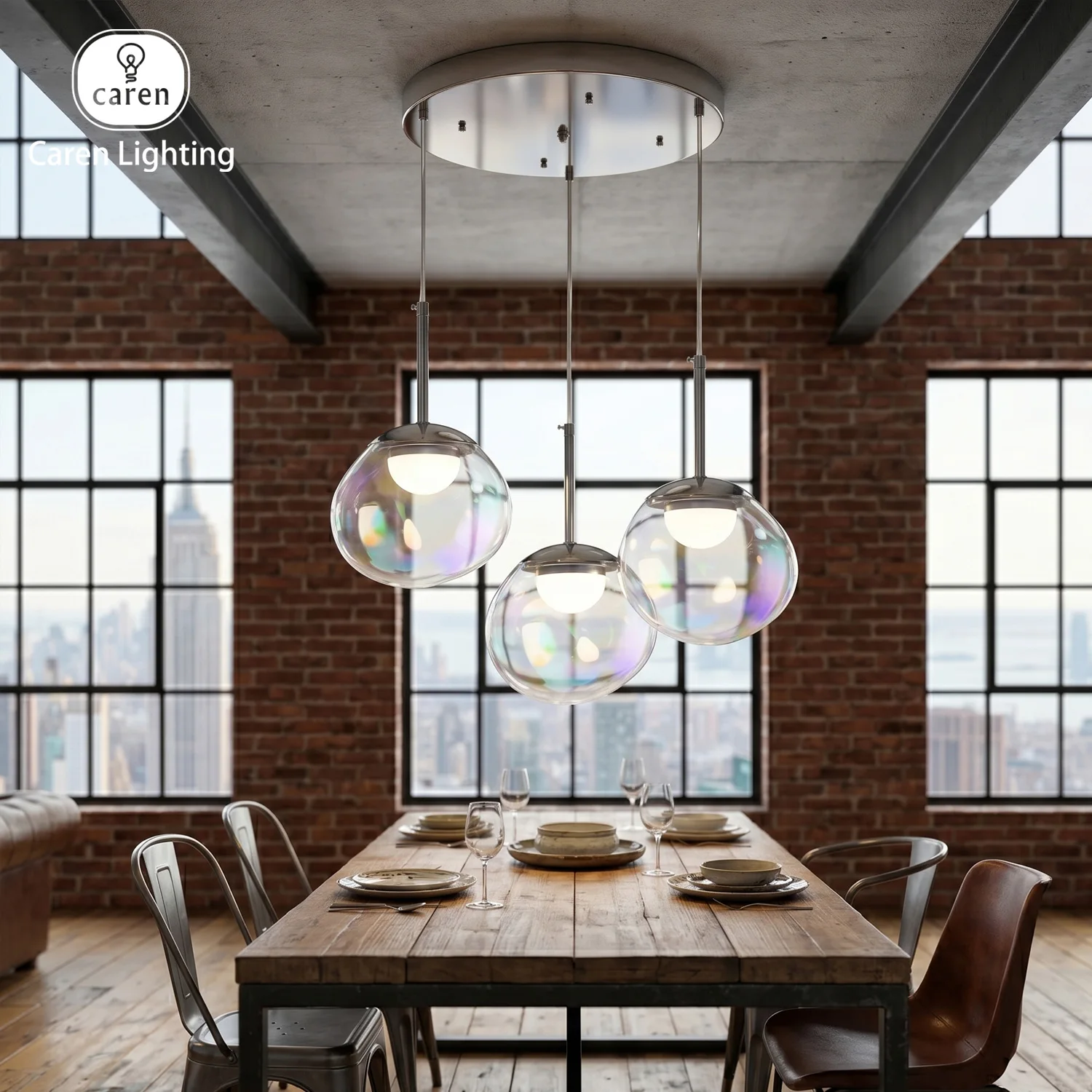 Caren Lighting 3/4-Light Claster Linear handmade rainbow Glass Modern Nordic Pendant Light decor Lights Fixtures led dining room
Caren Lighting 3/4-Light Claster Linear handmade rainbow Glass Modern Nordic Pendant Light decor Lights Fixtures led dining room