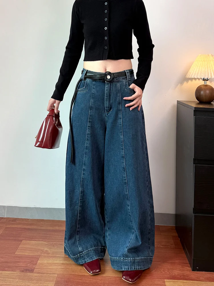 Женский синий сращенный Джинсы в стиле ретро Y2k, американская мода, широкие брюки с высокой талией, хип-хоп, осенние новые свободные прямые брюки
Женский синий сращенный Джинсы в стиле ретро Y2k, американская мода, широкие брюки с высокой талией, хип-хоп, осенние новые свободные прямые брюки