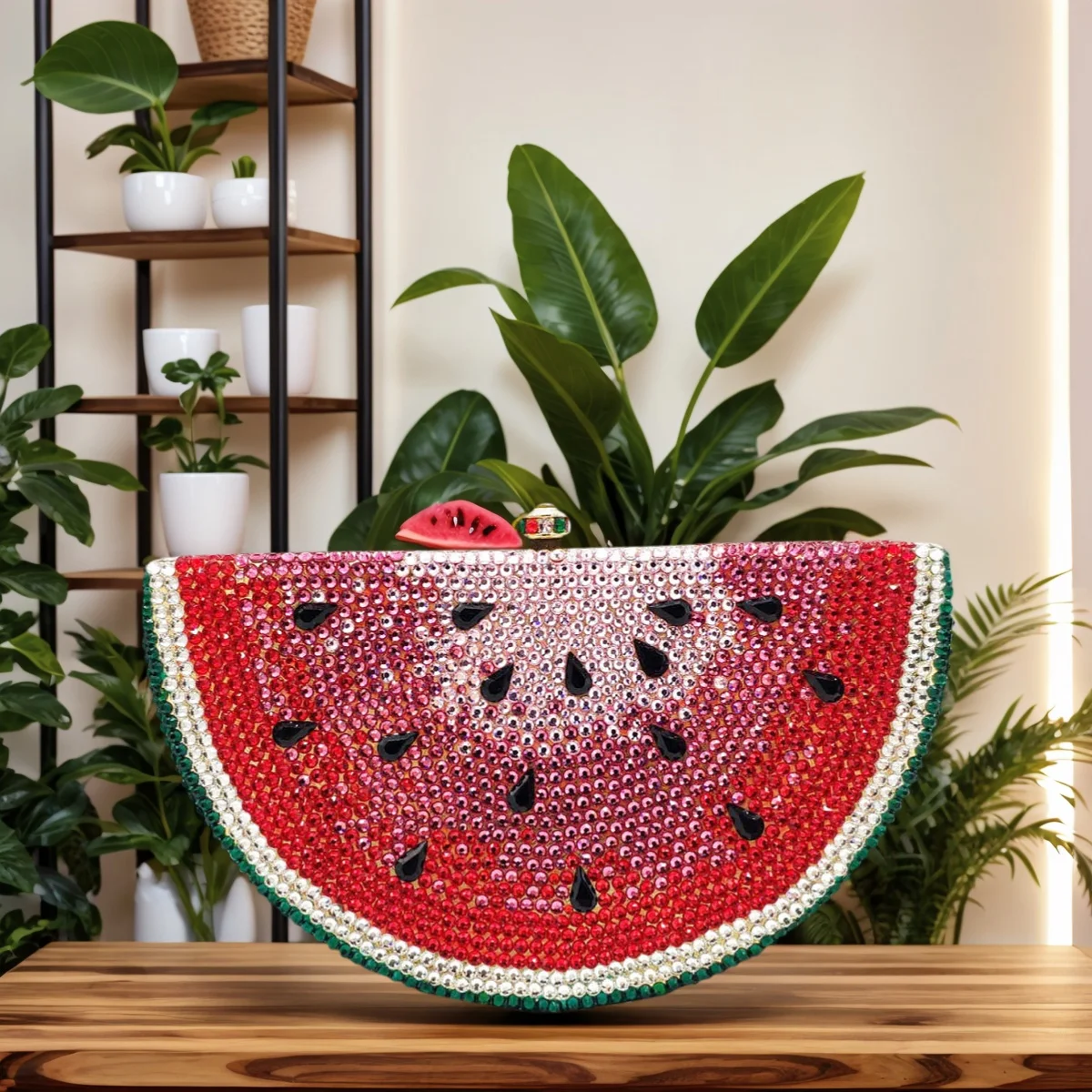 Summer Watermelon Rhinestone Evening Bag for Women Cute Fruit Crystal Clutch Diamond Purse Handbag for Cocktail Party
Summer Watermelon Rhinestone Evening Bag for Women Cute Fruit Crystal Clutch Diamond Purse Handbag for Cocktail Party