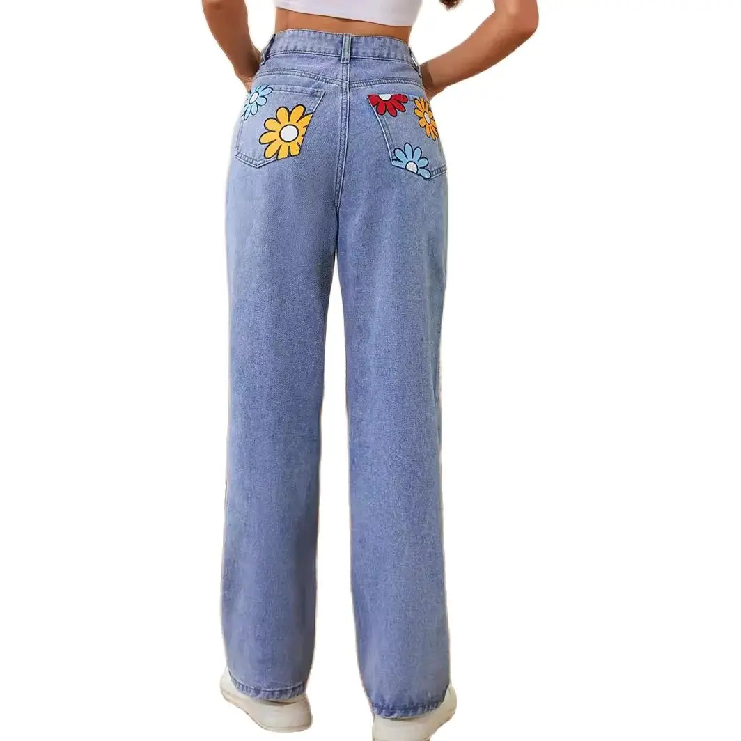 2024 Summer New High Waist Sunflower Print Jeans For Women Fashion Casual Denim Straight Pants XS-L
2024 Summer New High Waist Sunflower Print Jeans For Women Fashion Casual Denim Straight Pants XS-L