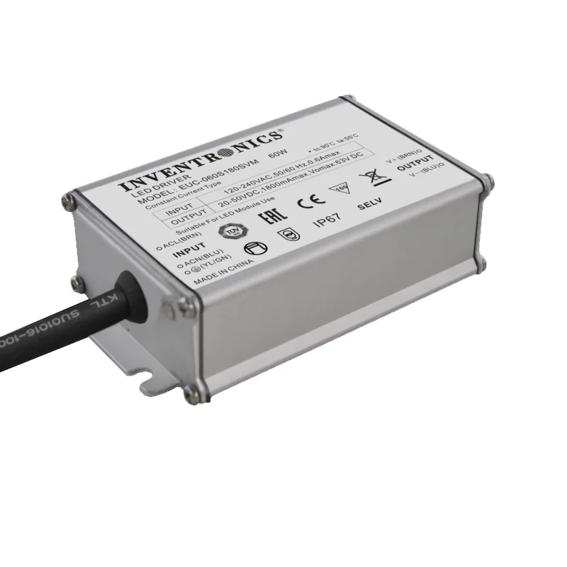 Sosen 60W Constant Current IP67 LED Driver 700mA 1200mA 1400ma Lighting Trnsformer for Low Bay Light, Tunnel Light, Street Light
Sosen 60W Constant Current IP67 LED Driver 700mA 1200mA 1400ma Lighting Trnsformer for Low Bay Light, Tunnel Light, Street Light