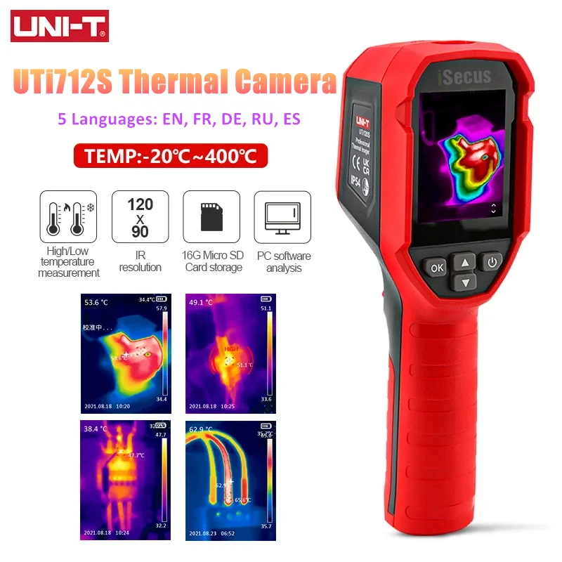 UTi712S Thermal Camera: Cost-Effective, IP54/2m Drop Proof, 8H Battery, Laser, Temp Comp, Multi-Lang, for HVAC/Auto/Electric
UTi712S Thermal Camera: Cost-Effective, IP54/2m Drop Proof, 8H Battery, Laser, Temp Comp, Multi-Lang, for HVAC/Auto/Electric