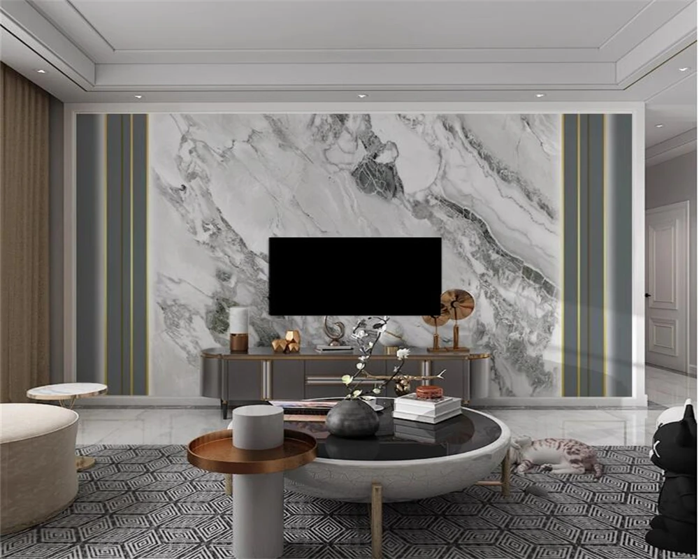 beibehang Customized New TV Background, Living Room, Sofa Decoration, Light Luxury Marble Pattern Film and Television Wallpaper
beibehang Customized New TV Background, Living Room, Sofa Decoration, Light Luxury Marble Pattern Film and Television Wallpaper