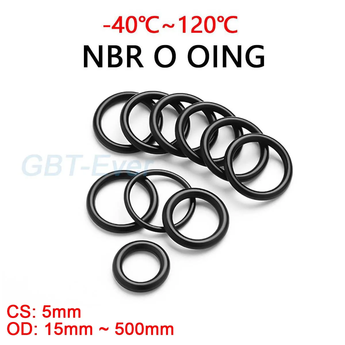 NBR O Ring Gasket Thickness CS 5mm OD 15mm ~ 500mm Nitrile Butadiene Rubber Spacer Oil Resistance Washer Round Shape Black
NBR O Ring Gasket Thickness CS 5mm OD 15mm ~ 500mm Nitrile Butadiene Rubber Spacer Oil Resistance Washer Round Shape Black