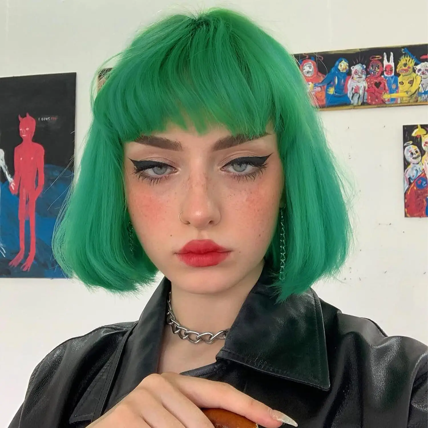 Short Bob Wigs With Bangs For Women Straight Human Hair Bob Wig Shoulder Length Fashion Bob Colored Wig For Girl Colorful
Short Bob Wigs With Bangs For Women Straight Human Hair Bob Wig Shoulder Length Fashion Bob Colored Wig For Girl Colorful
