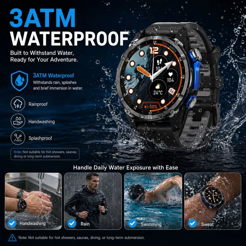 HD350 Pro Military Grade AGPS Smart Watch 3ATM Waterproof Dual-band GNSS Compass Altimeter AMOLED Swim Sports Smart Watch Men
HD350 Pro Military Grade AGPS Smart Watch 3ATM Waterproof Dual-band GNSS Compass Altimeter AMOLED Swim Sports Smart Watch Men