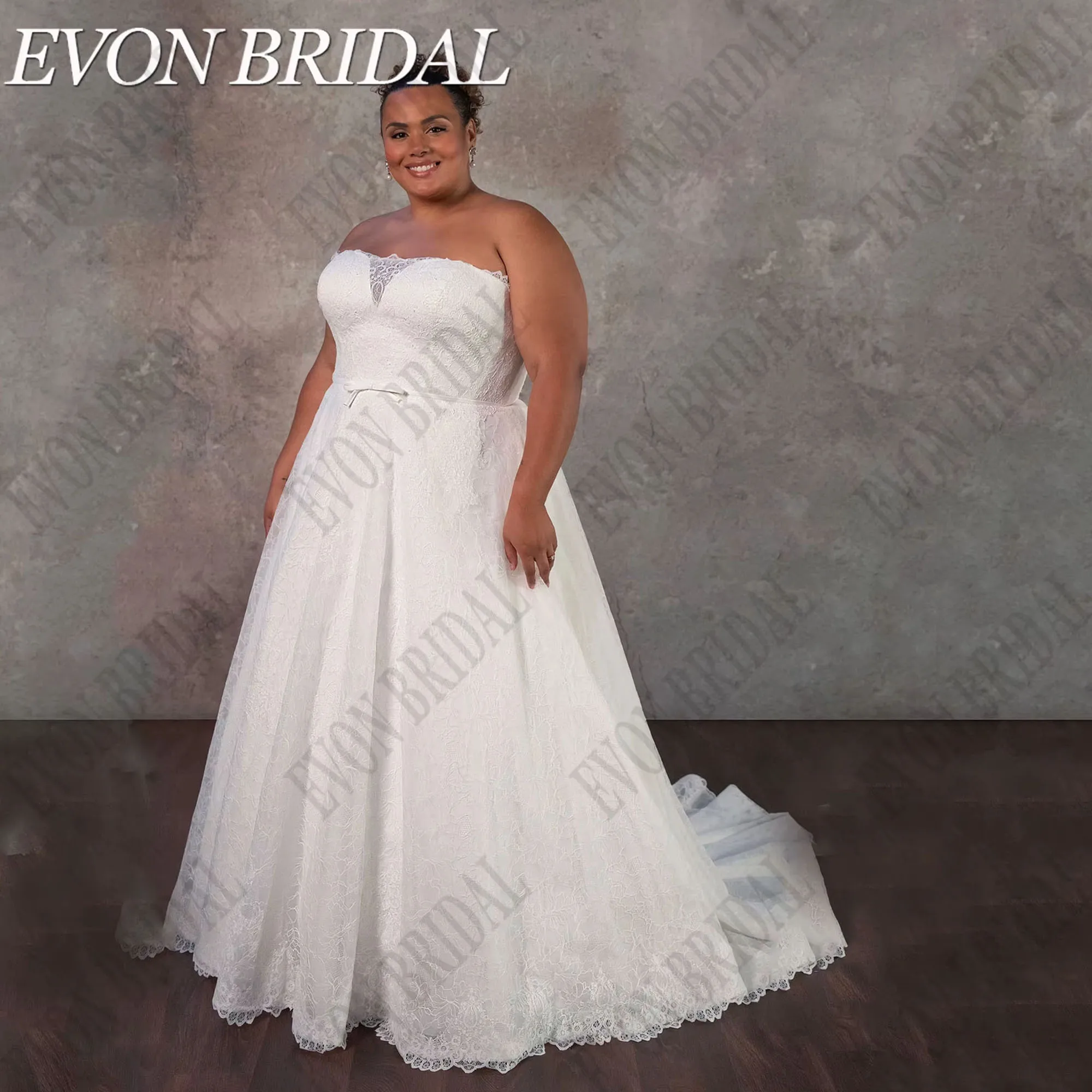 EVON BRIDAL Lace Wedding Dresses Plus Size Sleeveless Strapless Applique A-Line Vestidos De Novia Elegant Bridal Gowns Customize
EVON BRIDAL Lace Wedding Dresses Plus Size Sleeveless Strapless Applique A-Line Vestidos De Novia Elegant Bridal Gowns Customize