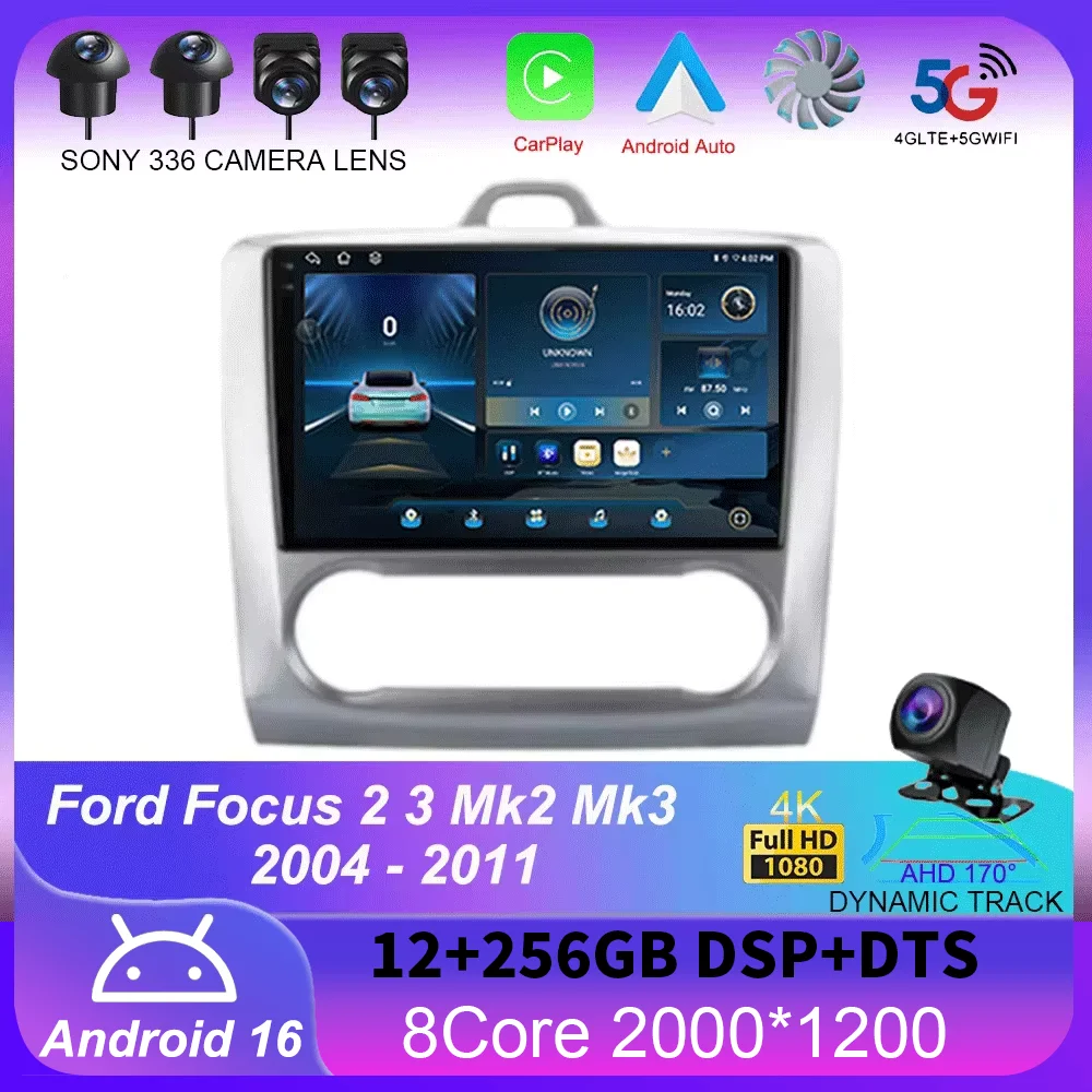 Android 16 Carplay autoradio For Ford Focus 2 3 Mk2 Mk3 2004 2005 - 2011 navigazione GPS lettore multimediale WiFi + 4G Stereo
Android 16 Carplay autoradio For Ford Focus 2 3 Mk2 Mk3 2004 2005 - 2011 navigazione GPS lettore multimediale WiFi + 4G Stereo