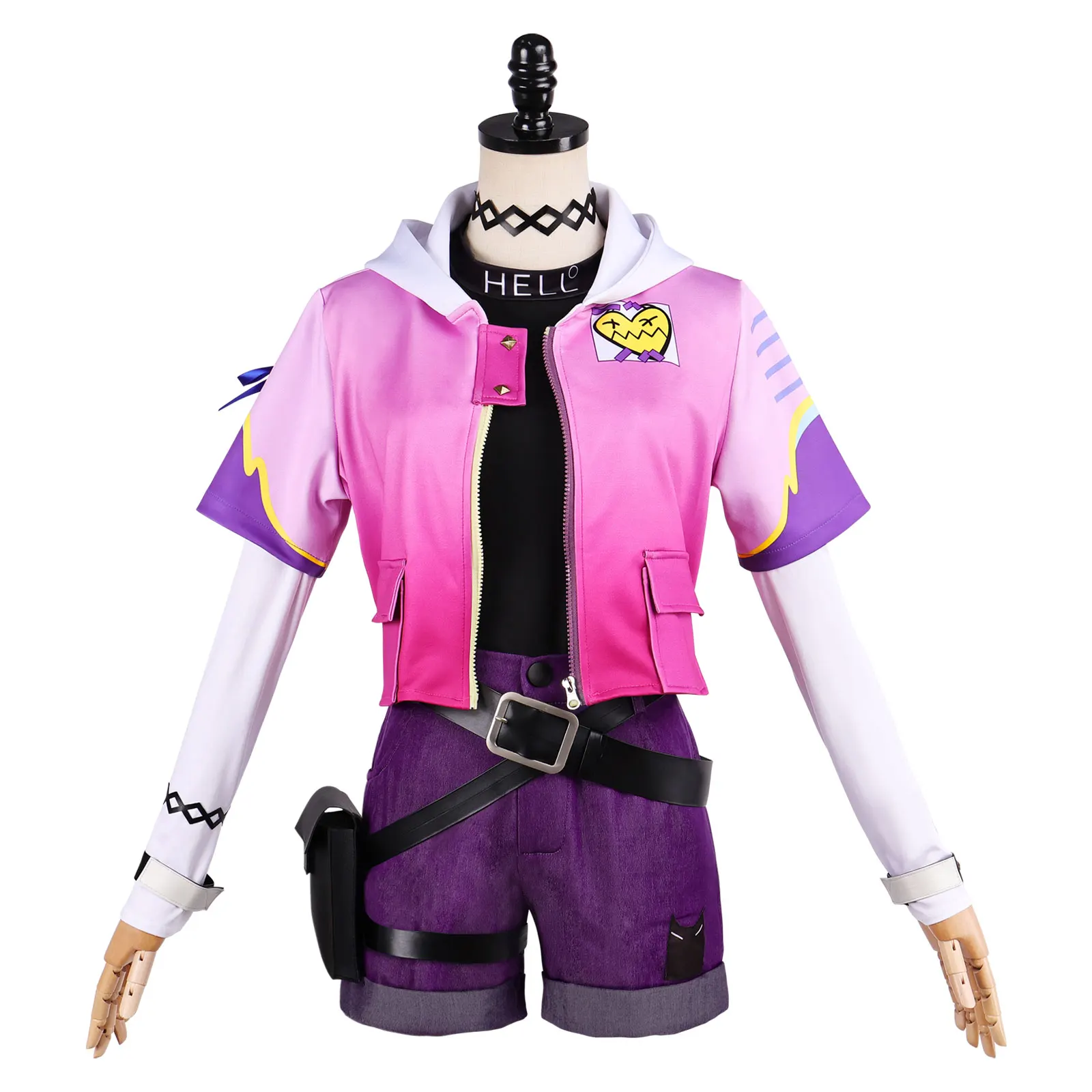 Valorant Clove Cosplay Costume Women Gradient Pink Hoodie Jacket Purple Shorts Full Set Game Character Halloween Party Outfit
Valorant Clove Cosplay Costume Women Gradient Pink Hoodie Jacket Purple Shorts Full Set Game Character Halloween Party Outfit