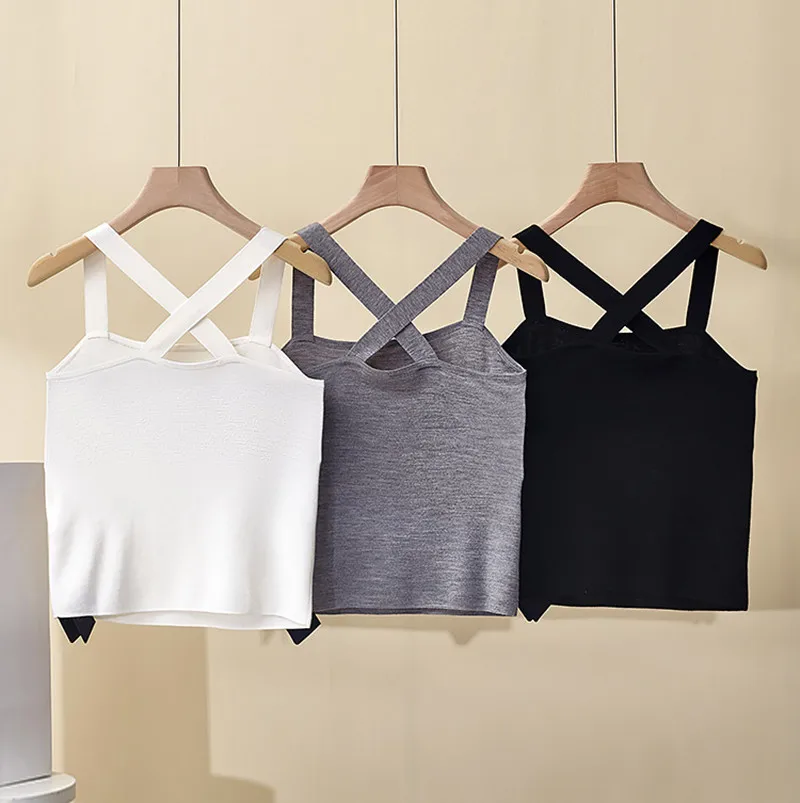 Summer New Style Camisole Top Fashionable Elegant All-match Merino Wool Back Cross Base Vest
Summer New Style Camisole Top Fashionable Elegant All-match Merino Wool Back Cross Base Vest