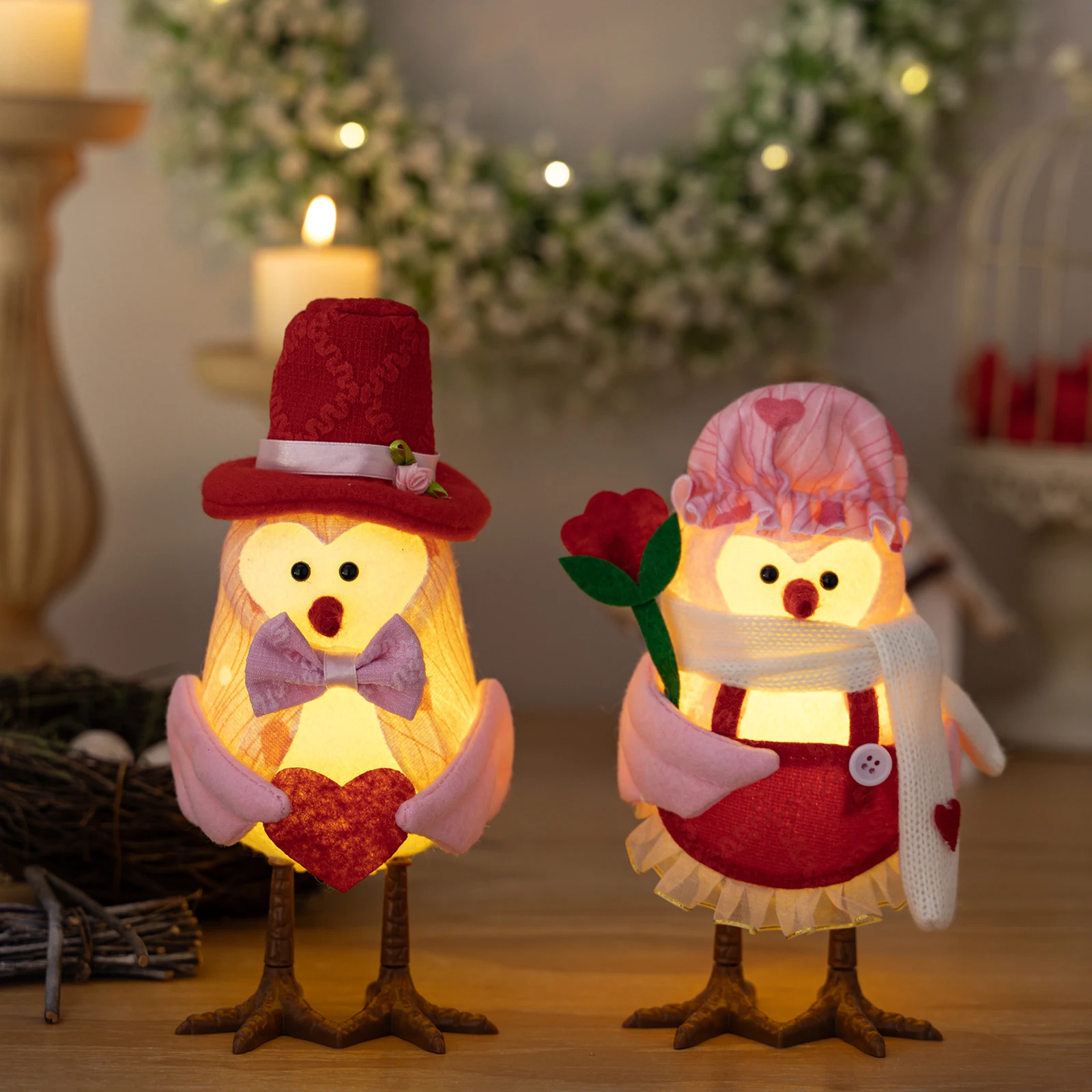 Пара статуй птицы День Святого Валентина украшение дома фигурка гнома со светом романтическое ремесло для комнаты офисный стол юбилей
Пара статуй птицы День Святого Валентина украшение дома фигурка гнома со светом романтическое ремесло для комнаты офисный стол юбилей