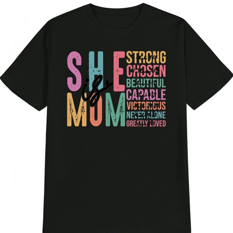Men'S Casual Crew Neck T-Shirt with Colorful She Mom Graphic Strong Chosen Victorious Never Alone Greatly Loved Perfect Gift
Men'S Casual Crew Neck T-Shirt with Colorful She Mom Graphic Strong Chosen Victorious Never Alone Greatly Loved Perfect Gift