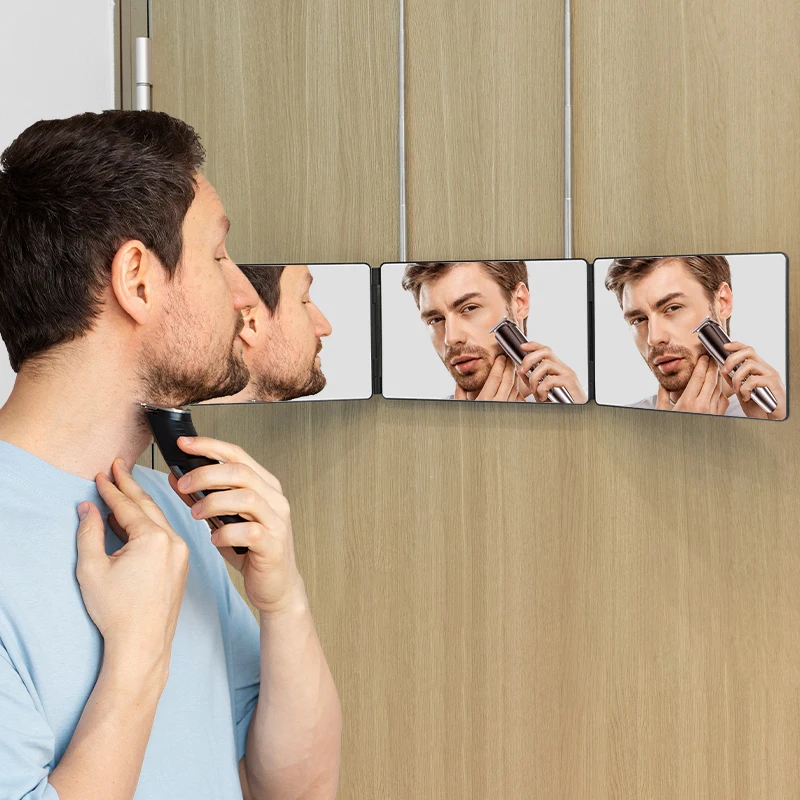 3 Way Hair Cut Mirror 360 View Makeup Mirror Professional Wall-Mounted Hair Cutting Mirror Portable with Height Adjustable Hook
3 Way Hair Cut Mirror 360 View Makeup Mirror Professional Wall-Mounted Hair Cutting Mirror Portable with Height Adjustable Hook