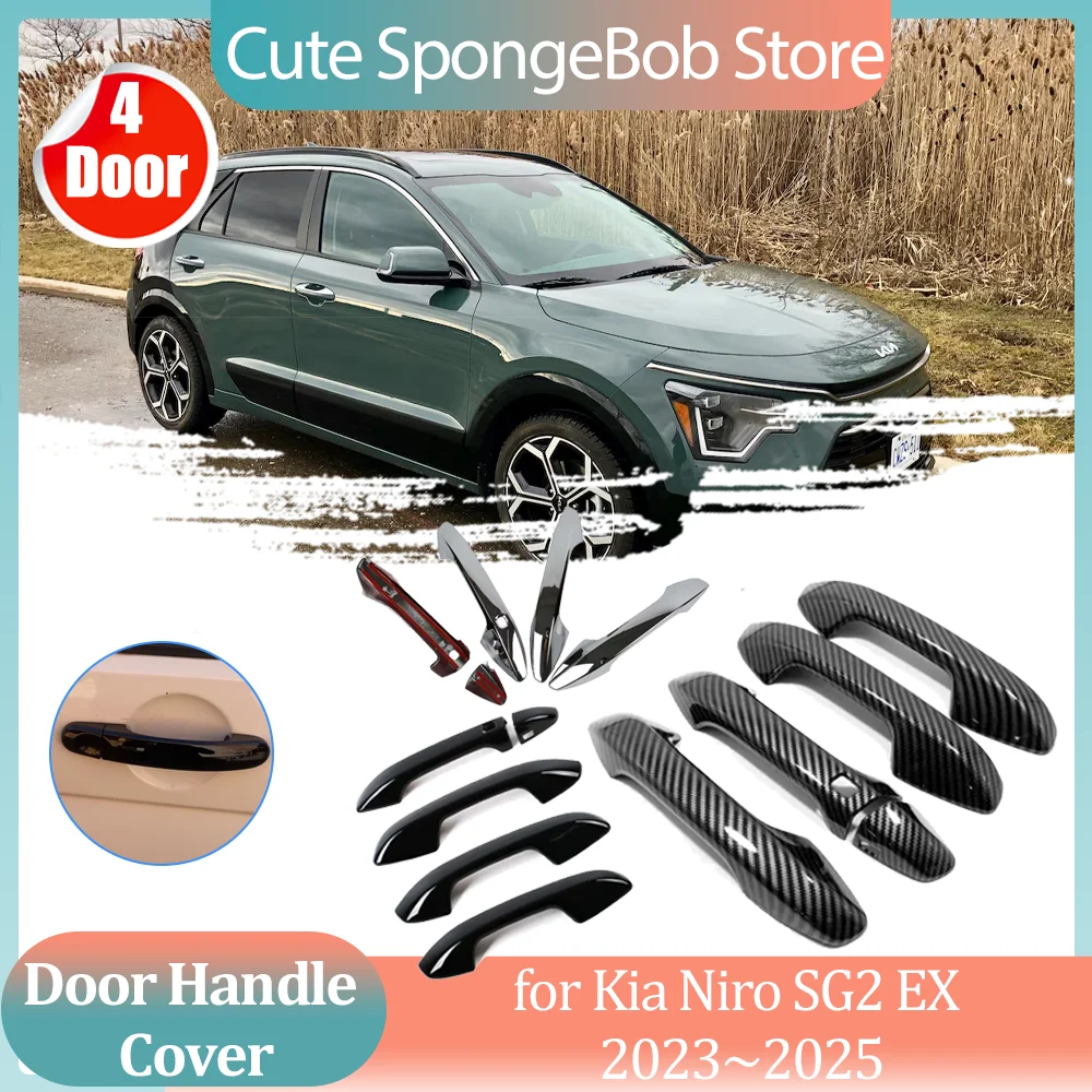 Car Handle Cover for Kia Niro SG2 EX 2023~2025 2024 Carbon Fiber Black Chrome Side Door Part Sticker Trim Strip Decor Accessorie
Car Handle Cover for Kia Niro SG2 EX 2023~2025 2024 Carbon Fiber Black Chrome Side Door Part Sticker Trim Strip Decor Accessorie