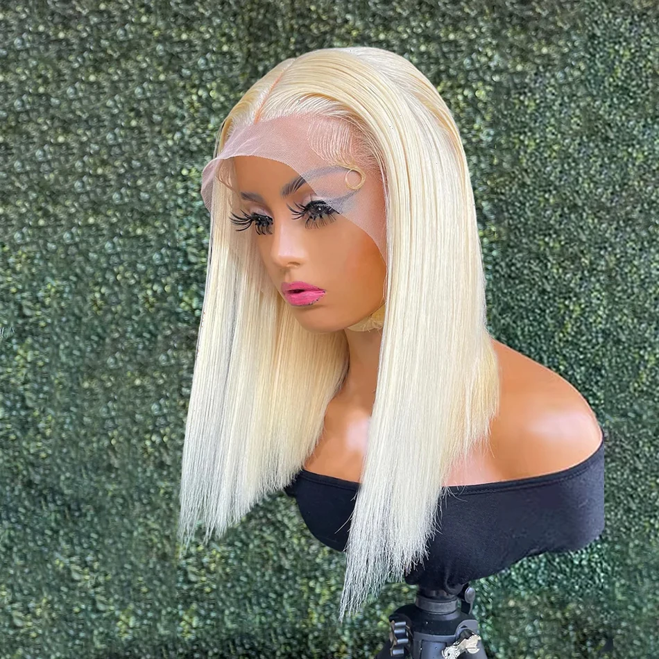 200 Density 613 Blonde Straight Bob Wig HD Transparent Lace Wig Human Hair Wig 13x4 Lace Frontal Wig Pre Plucked For Black Women 
200 Density 613 Blonde Straight Bob Wig HD Transparent Lace Wig Human Hair Wig 13x4 Lace Frontal Wig Pre Plucked For Black Women