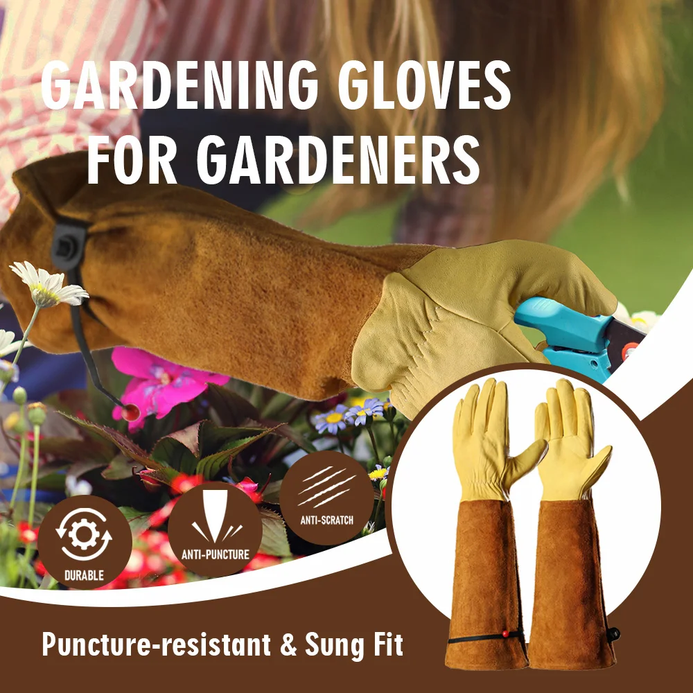 Thorn Proof Puncture Resistant Gardening Gloves, Scratch Proof Adjustable Cuff Outdoor Yard Work Gloves for Men Women
Thorn Proof Puncture Resistant Gardening Gloves, Scratch Proof Adjustable Cuff Outdoor Yard Work Gloves for Men Women