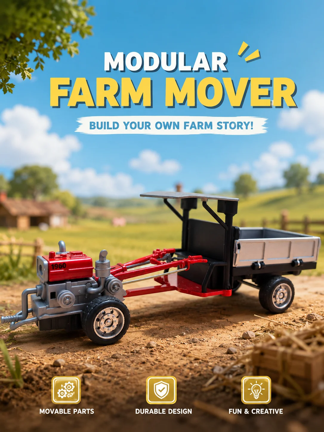 1:32 Scale Red Tractor Model Car, Must-have For Farm Games, Children's Day gift, Favorite Among Model Enthusiasts
1:32 Scale Red Tractor Model Car, Must-have For Farm Games, Children's Day gift, Favorite Among Model Enthusiasts