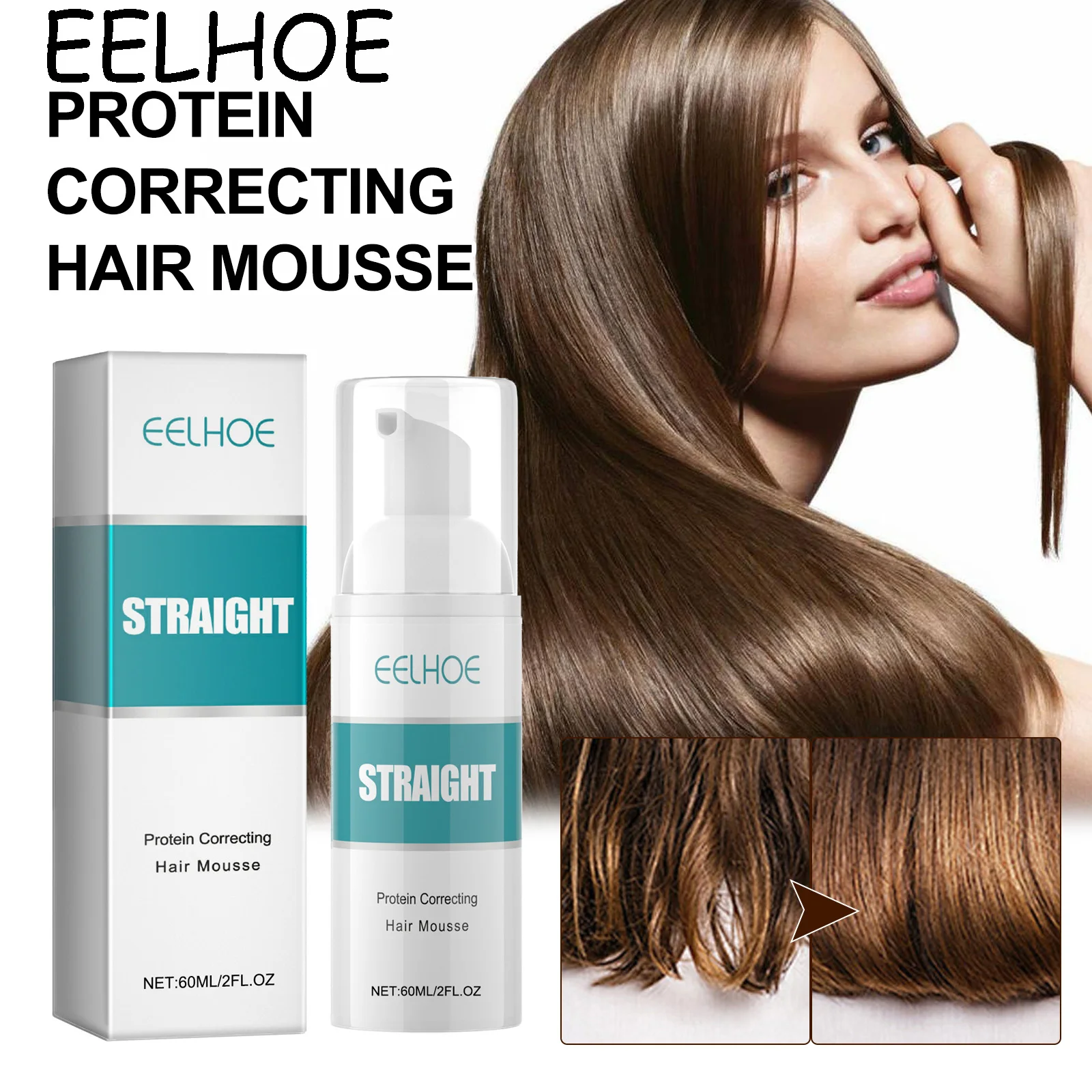 EELHOE Hair Straightening Mousse Nourishing Hair Repiar Damaged Hair Smoothing Reduce Spilt Ends Mild Hair Straight Mousse
EELHOE Hair Straightening Mousse Nourishing Hair Repiar Damaged Hair Smoothing Reduce Spilt Ends Mild Hair Straight Mousse
