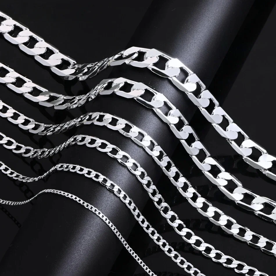 Мужское ожерелье из стерлингового серебра 925 пробы 2/4/6/8/10/12 мм 40-75 см, цепочка для лица, ожерелье с застежкой-лобстером для мужчин и женщин, ювелирные изделия на помолвку, подарки
Мужское ожерелье из стерлингового серебра 925 пробы 2/4/6/8/10/12 мм 40-75 см, цепочка для лица, ожерелье с застежкой-лобстером для мужчин и женщин, ювелирные изделия на помолвку, подарки
