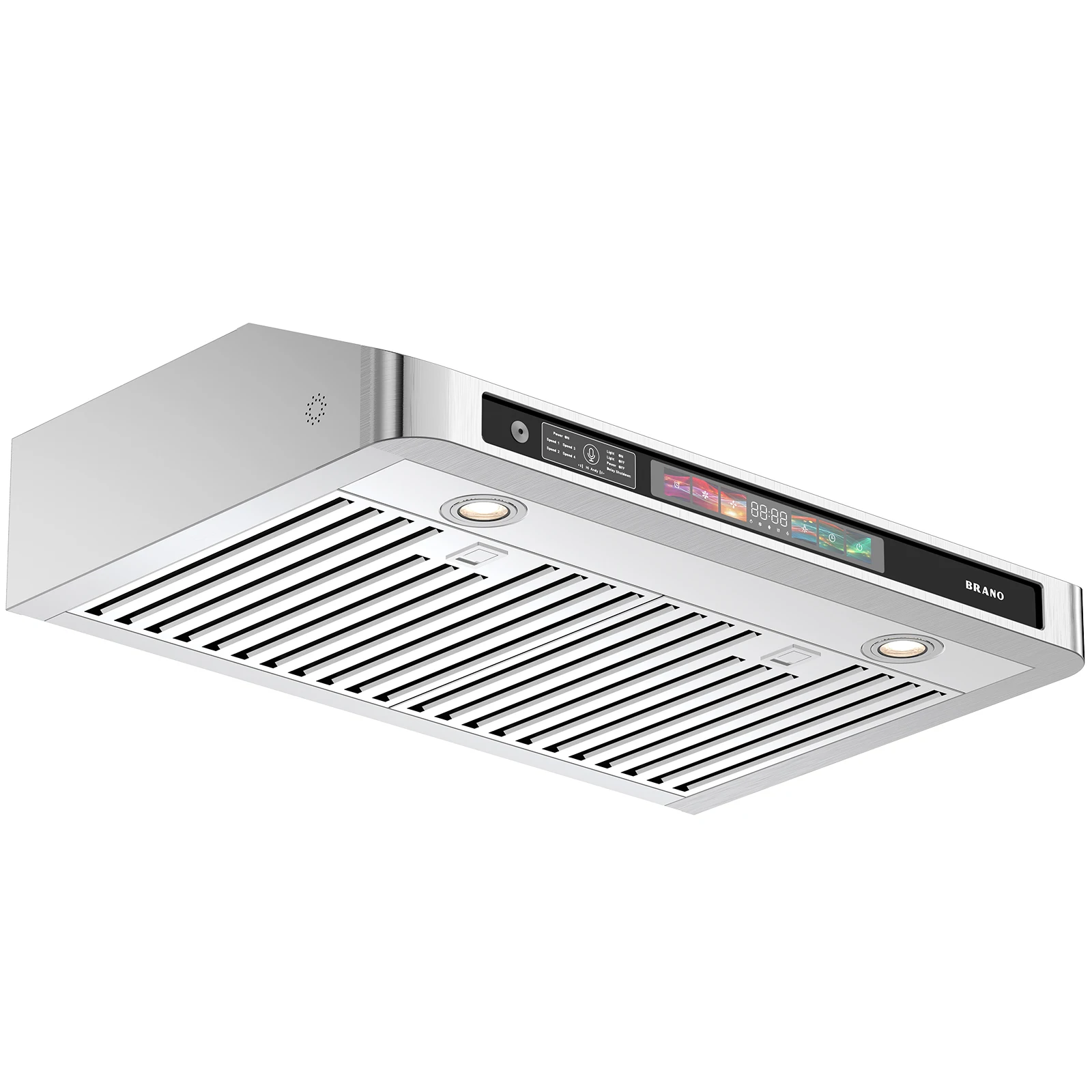BRANO 36 Inch Under Cabinet Range Hood with Voice/Gesture/Touch Control, 900 CFM Kitchen Vent Hood with 4-Speed Exhaust Fan, Stainless Steel Stove Hood with LED Lights, Baffle Filters
BRANO 36 Inch Under Cabinet Range Hood with Voice/Gesture/Touch Control, 900 CFM Kitchen Vent Hood with 4-Speed Exhaust Fan, Stainless Steel Stove Hood with LED Lights, Baffle Filters