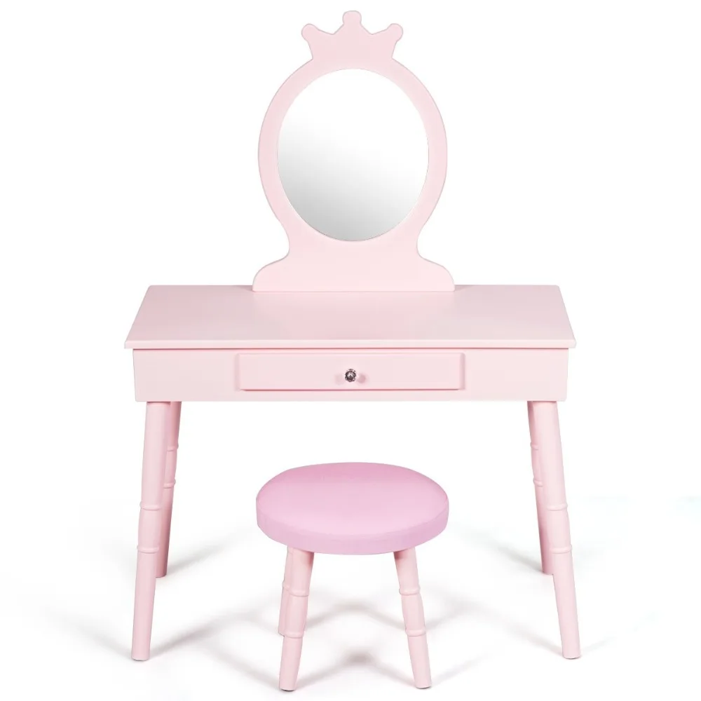 Bedroom Vanity Makeup Table Chair Set Girl Make Up Stool Play Set Pink
Bedroom Vanity Makeup Table Chair Set Girl Make Up Stool Play Set Pink