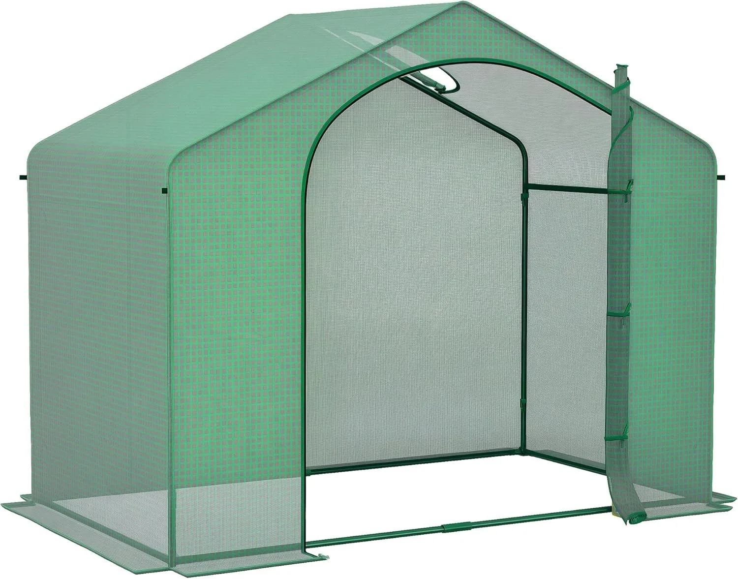 Портативная теплица 6' x 3' x 5' с ПЭ покрытием, стальным каркасом, дверью на молнии и верхним вентиляционным отверстием для цветов
Портативная теплица 6' x 3' x 5' с ПЭ покрытием, стальным каркасом, дверью на молнии и верхним вентиляционным отверстием для цветов