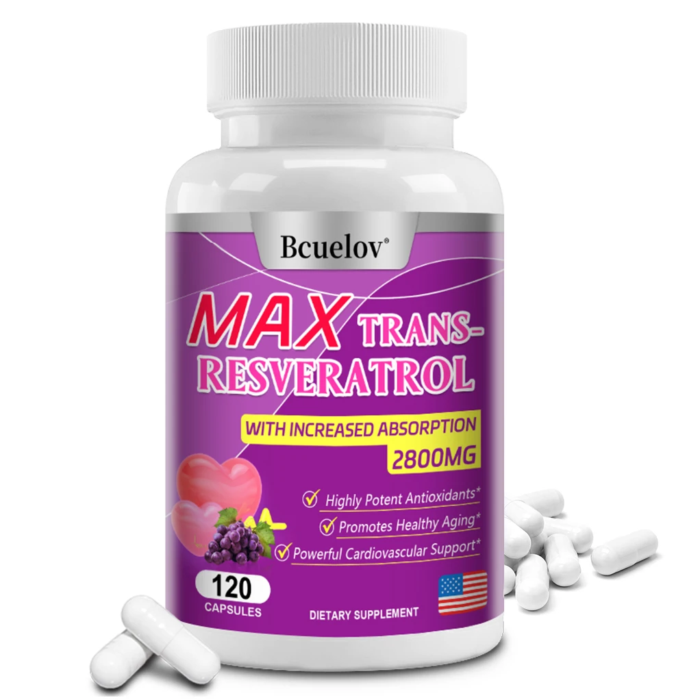Resveratrol Supplement, Antioxidant, Anti-Inflammatory, Immune System Support, Heart Strengthener, 2800 mg, 120 Capsules
Resveratrol Supplement, Antioxidant, Anti-Inflammatory, Immune System Support, Heart Strengthener, 2800 mg, 120 Capsules