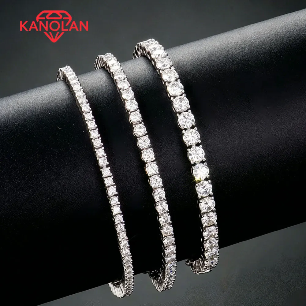 KANOLAN 2/3/4mm Moissanite Tennis Bracelet s925 Sterling Silver 18k Plated Bracelets for Women Man Wedding Bridal Fine Jewelry
KANOLAN 2/3/4mm Moissanite Tennis Bracelet s925 Sterling Silver 18k Plated Bracelets for Women Man Wedding Bridal Fine Jewelry