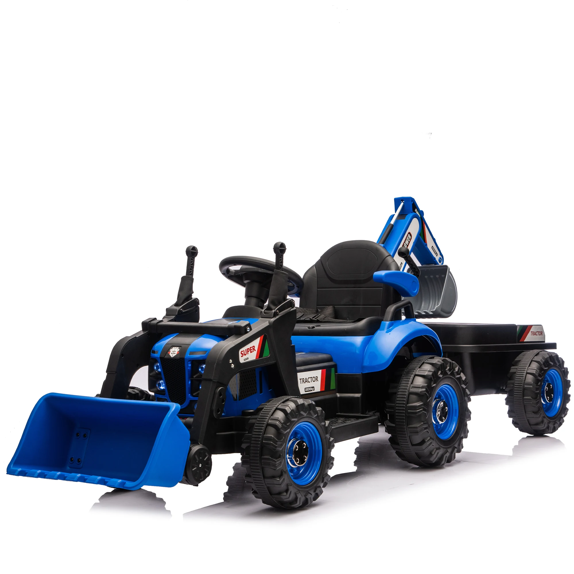 24V Kids Ride-On Electric Tractor Toy with 4-in-1 Construction Attachments w, Parent Remote Control, 3-Speed Adjustable
24V Kids Ride-On Electric Tractor Toy with 4-in-1 Construction Attachments w, Parent Remote Control, 3-Speed Adjustable