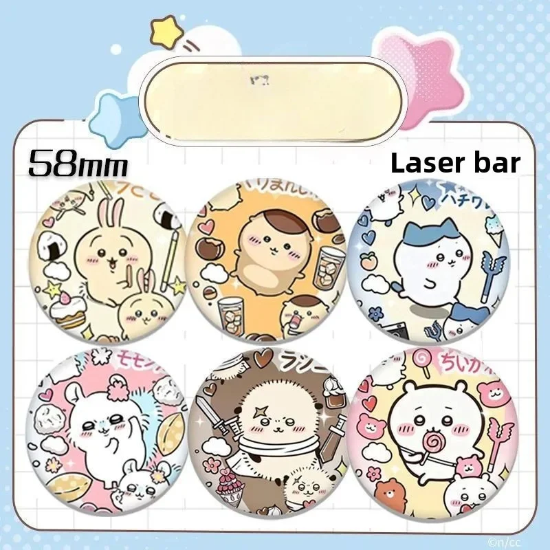 JIYI Laser Badge 58mm Tinplate Button Pin Usagi Hachiware Momonga Kawaii Anime Bar Collectible Gift Cute Accessory New
JIYI Laser Badge 58mm Tinplate Button Pin Usagi Hachiware Momonga Kawaii Anime Bar Collectible Gift Cute Accessory New