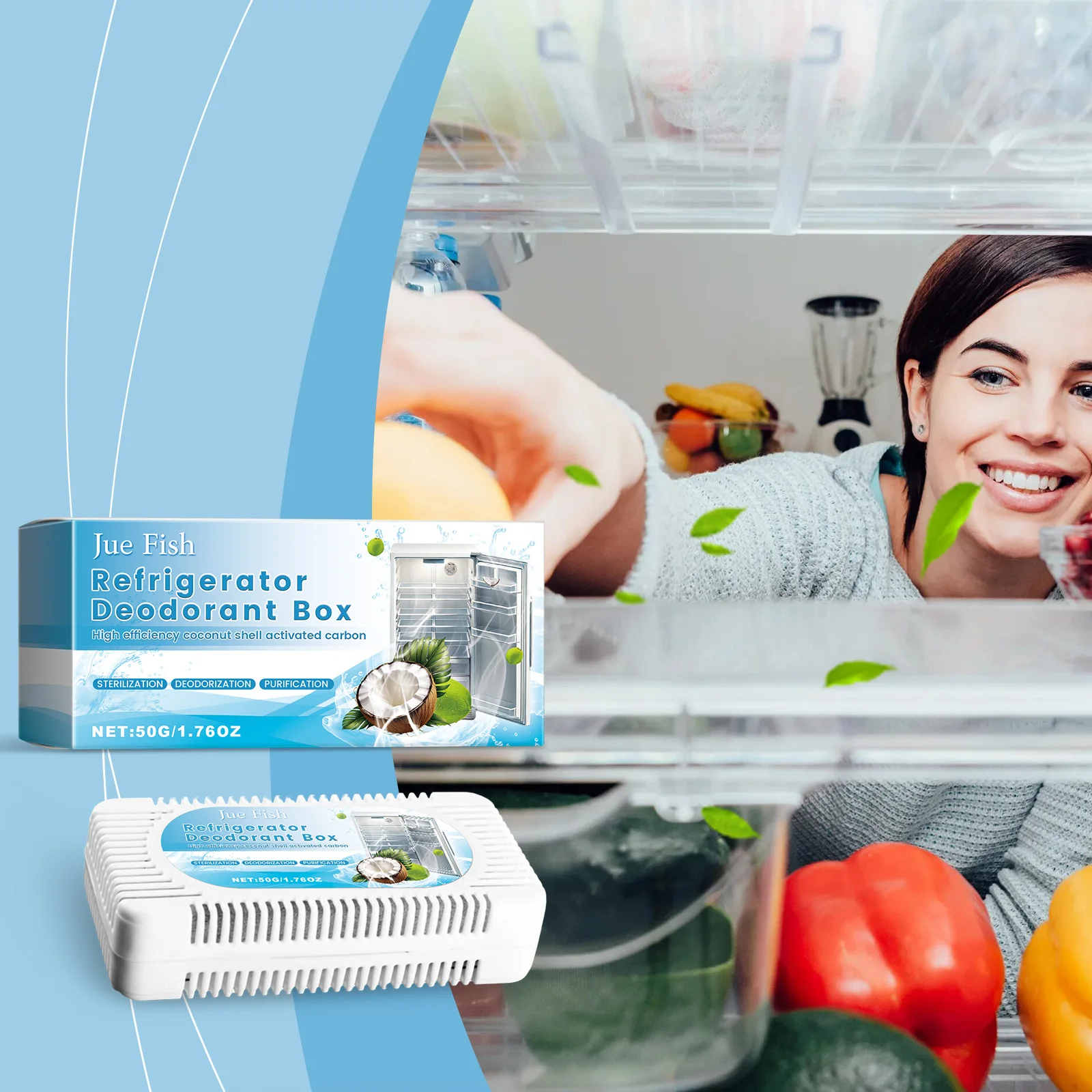 Refrigerator odor remover box - Household refrigerator freezer cabinet odor removal, cleaning and odor elimination cleaning agen
Refrigerator odor remover box - Household refrigerator freezer cabinet odor removal, cleaning and odor elimination cleaning agen