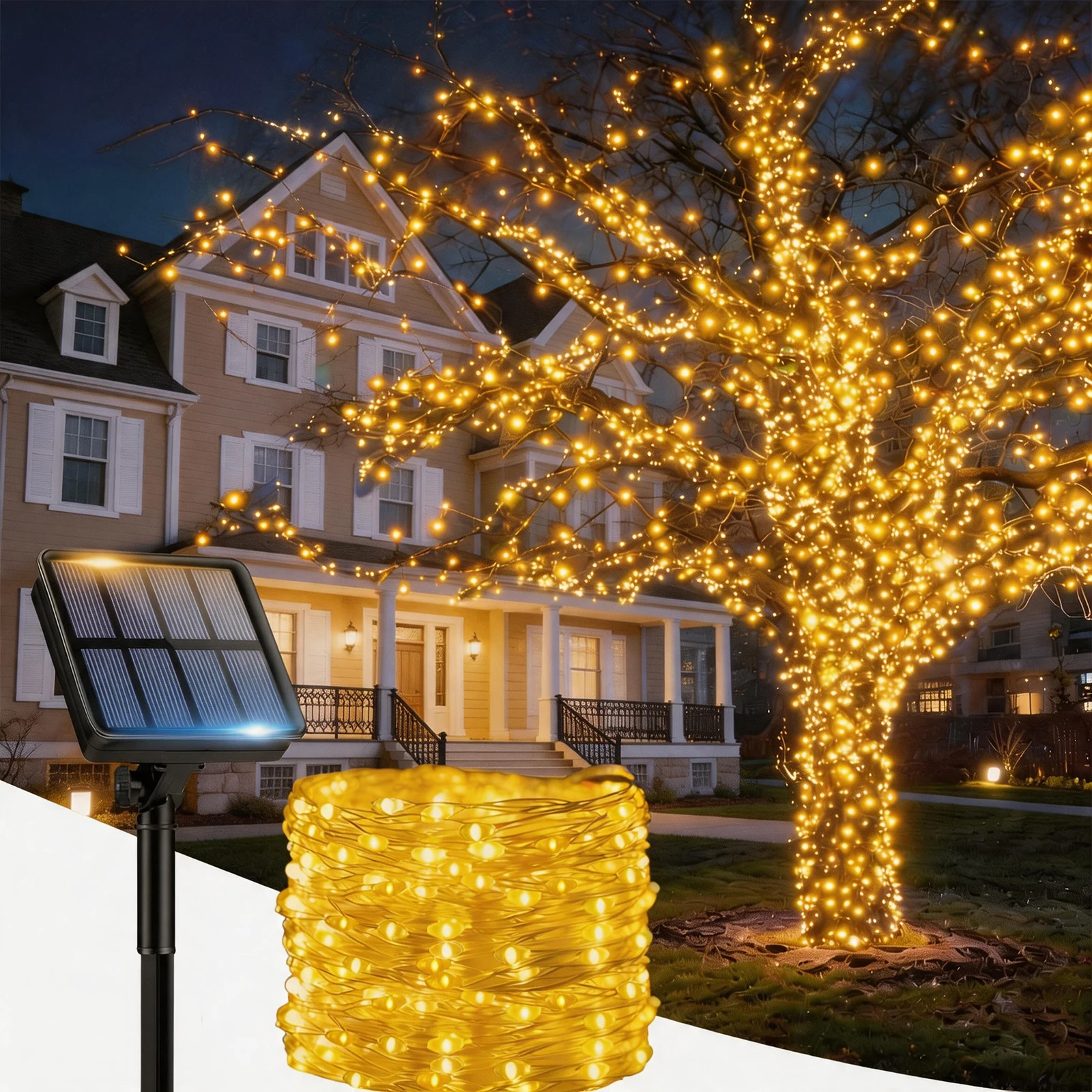 Solar Fairy Lights, IPX4 Solar String Lights Outdoor 8 Lighting Modes for Patio Fence Party Garden Yard Home Holiday Tree Outdoo
Solar Fairy Lights, IPX4 Solar String Lights Outdoor 8 Lighting Modes for Patio Fence Party Garden Yard Home Holiday Tree Outdoo
