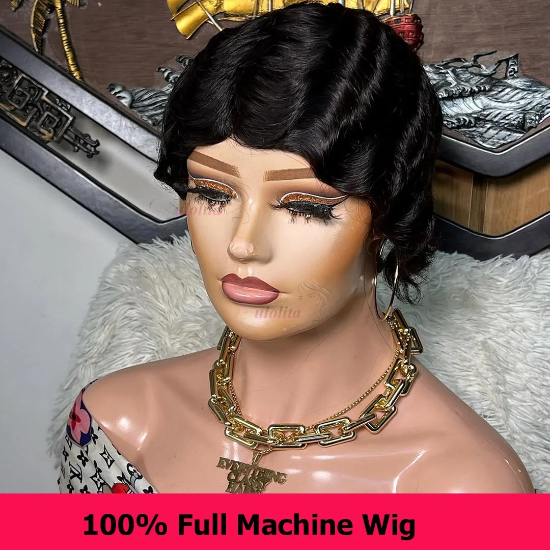 Pixie Cut Deep Curly Human Hair Wigs Short Bob Wigs Body Wave Glueless Full machine Side Part Wigs For Black Woman Brazilian wig
Pixie Cut Deep Curly Human Hair Wigs Short Bob Wigs Body Wave Glueless Full machine Side Part Wigs For Black Woman Brazilian wig