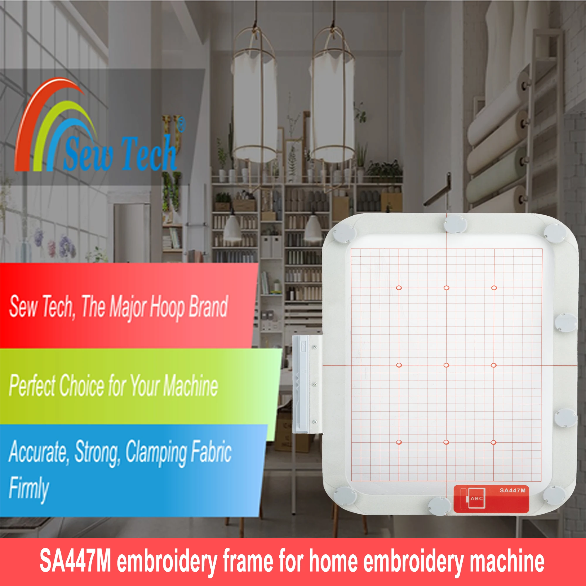 SA447M magnetic home embroidery frame 8x12inch 200x300mm for Brother Baby Lock machine Quattro 6000D 6700D 6750D XV8500D XV8550D
SA447M magnetic home embroidery frame 8x12inch 200x300mm for Brother Baby Lock machine Quattro 6000D 6700D 6750D XV8500D XV8550D