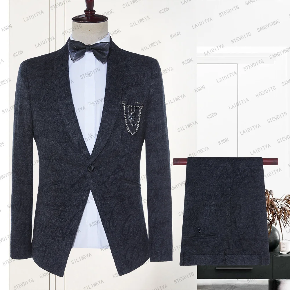 2023 New Dark Grey Velvet Black Printed Custom Made Groomsmen Tuxedos Shawl Lapel Men Suits Wedding 2 Pieces Set Jacket Pants
2023 New Dark Grey Velvet Black Printed Custom Made Groomsmen Tuxedos Shawl Lapel Men Suits Wedding 2 Pieces Set Jacket Pants