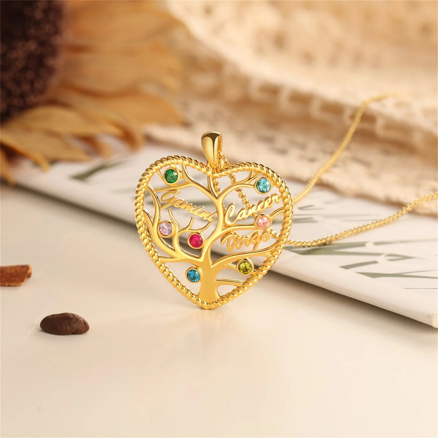 Personalized Heart Name Necklace Custom Birthstones Family Tree Pendant Nameplate Gold Plated Chocker Stainless Steel Jewelry
Personalized Heart Name Necklace Custom Birthstones Family Tree Pendant Nameplate Gold Plated Chocker Stainless Steel Jewelry