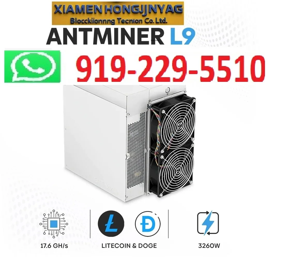 ЗАВОДСКАЯ АКЦИЯ! НОВЫЙ ОРИГИНАЛЬНЫЙ майнер Bitmain Antminer L9 Litecoin и Dogecoin 16,2 ГГц/с
ЗАВОДСКАЯ АКЦИЯ! НОВЫЙ ОРИГИНАЛЬНЫЙ майнер Bitmain Antminer L9 Litecoin и Dogecoin 16,2 ГГц/с