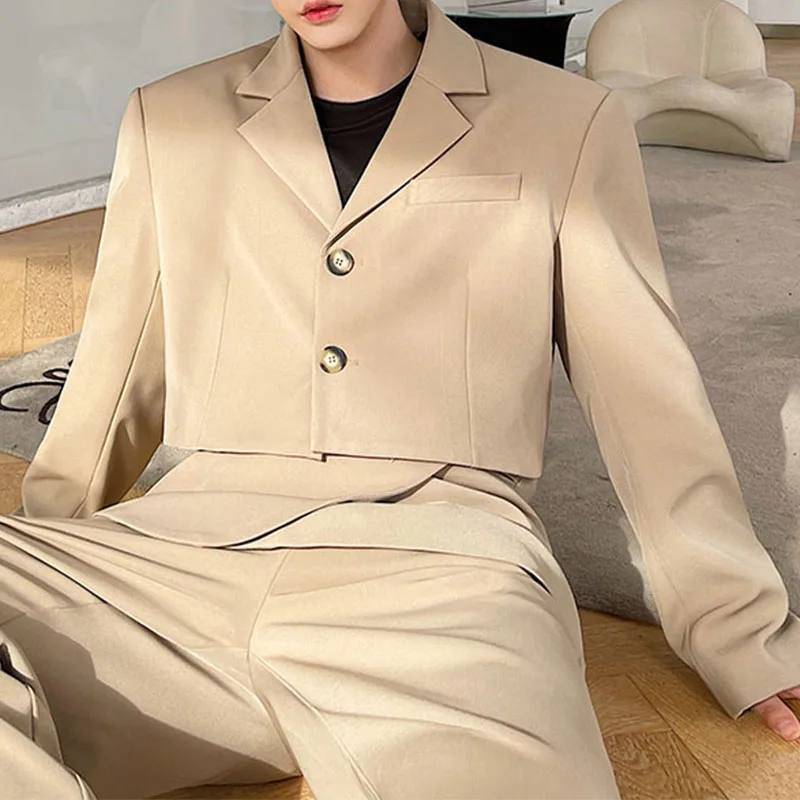 Spring Short Suit Top Men's Korean Version Of The Trend Temperament Personality Design Sense Ruffian Handsome Casual Suit Jacket
Spring Short Suit Top Men's Korean Version Of The Trend Temperament Personality Design Sense Ruffian Handsome Casual Suit Jacket
