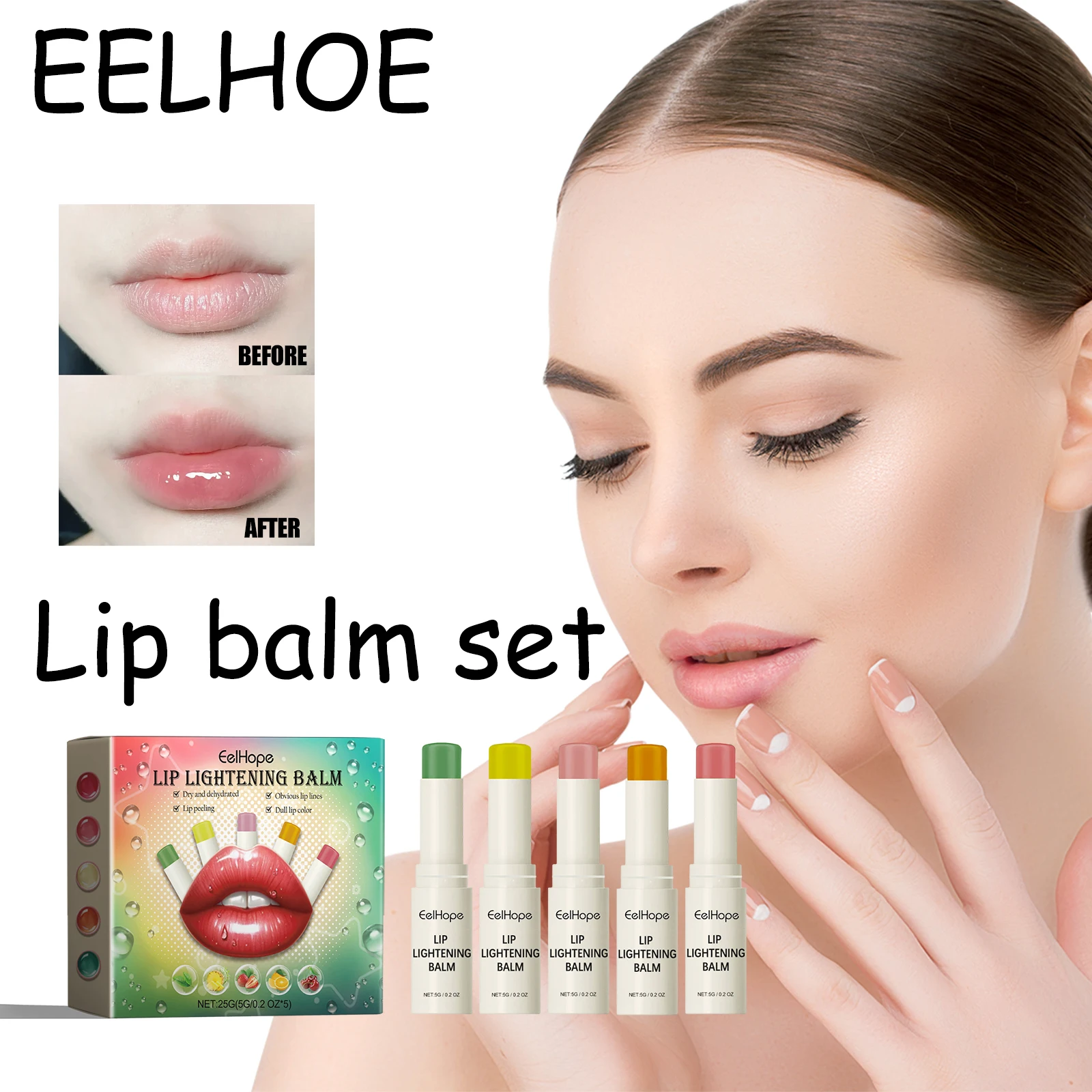 EELHOPE Moisturizing Lip Balm Set Fruit Scent Fade Lip Lines Anti Chapping Repair Cracked Skin Nourishing Plumping Lip Balm Set
EELHOPE Moisturizing Lip Balm Set Fruit Scent Fade Lip Lines Anti Chapping Repair Cracked Skin Nourishing Plumping Lip Balm Set