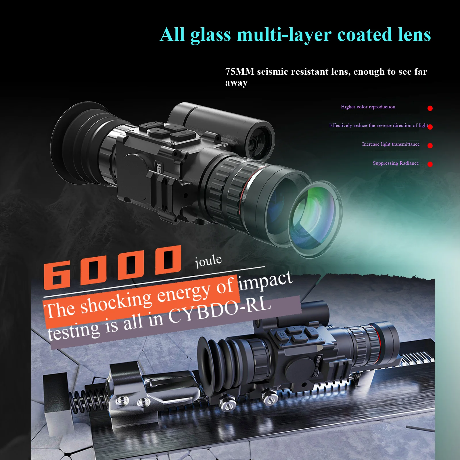 The HENBAKER CY800 is equipped with a rangefinder and a telescope with intelligent landing point calculation function
The HENBAKER CY800 is equipped with a rangefinder and a telescope with intelligent landing point calculation function