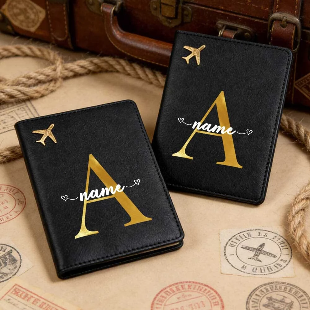 Black Slim Passport Cover, Custom Name & Letters, Multi-use Wallet for Cards, Coins & Travel Essentials
Black Slim Passport Cover, Custom Name & Letters, Multi-use Wallet for Cards, Coins & Travel Essentials