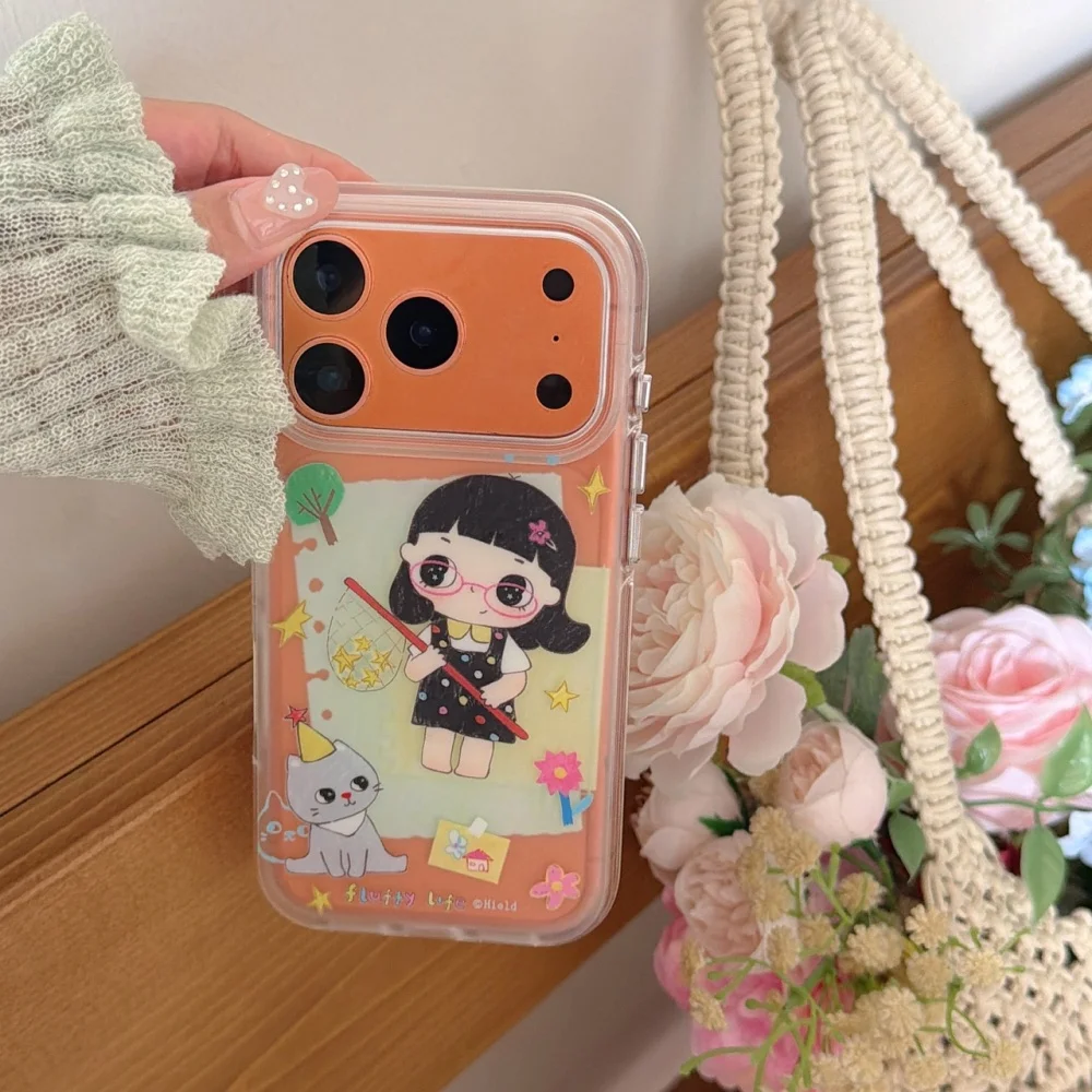 Korean Ins Sweet Cartoon Girl and Cat Transparent Phone Case for iPhone 17 Pro 15 16 17 Promax 15 Pro 14 13 Cute Shockproof Case
Korean Ins Sweet Cartoon Girl and Cat Transparent Phone Case for iPhone 17 Pro 15 16 17 Promax 15 Pro 14 13 Cute Shockproof Case