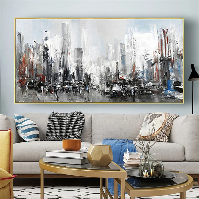 100% Hand Painted city building modern thick grey canvas Big Size Modern Abstract oil painting no frame on canvas wall decor
100% Hand Painted city building modern thick grey canvas Big Size Modern Abstract oil painting no frame on canvas wall decor