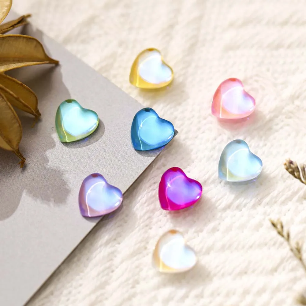 50Pcs Aurora Heart Resin Nail Art Charm 3D K9 Glass Ice Transparent Crystal Gem Love Shape Meteorite Nail Jewelry Accessories
50Pcs Aurora Heart Resin Nail Art Charm 3D K9 Glass Ice Transparent Crystal Gem Love Shape Meteorite Nail Jewelry Accessories