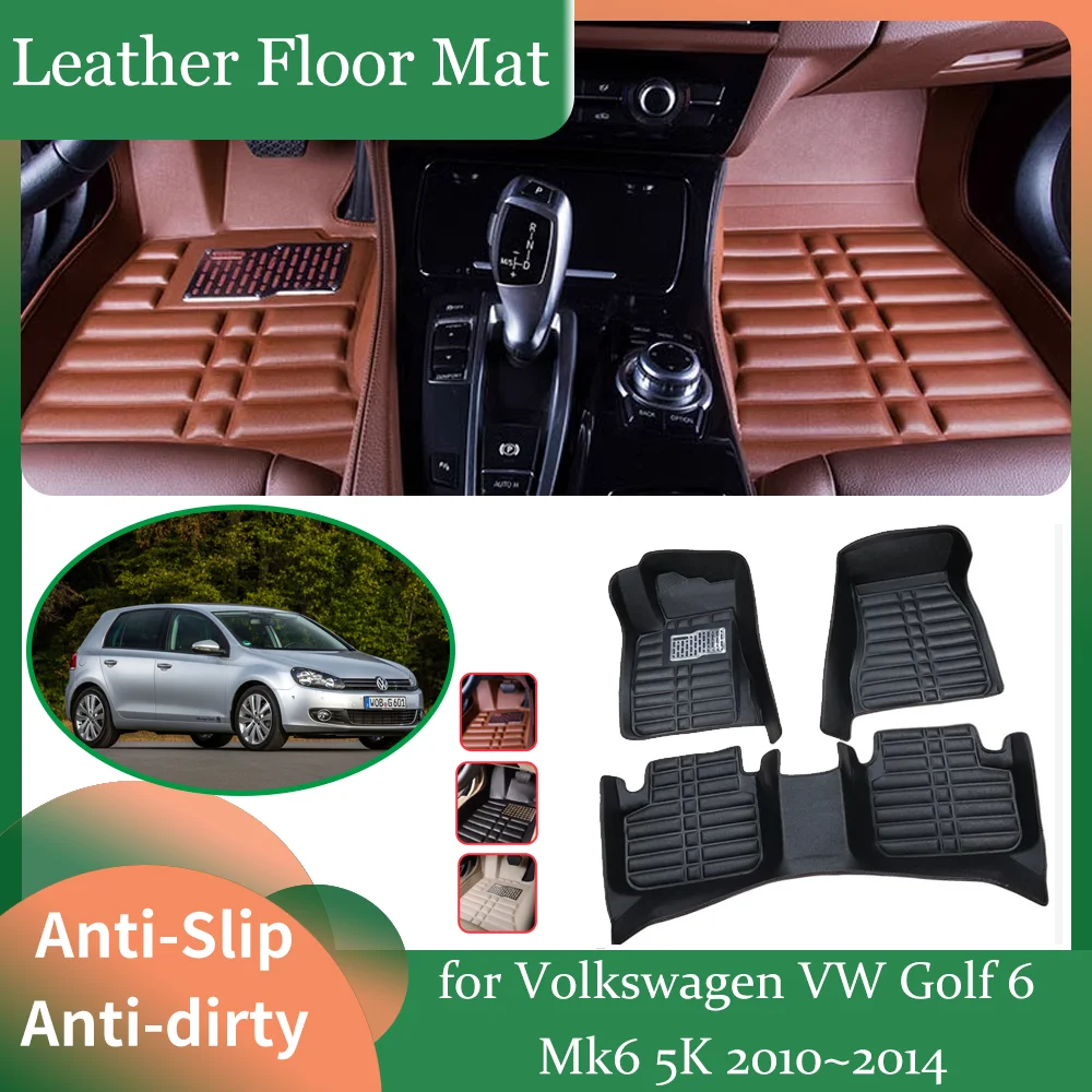 Car Leather Floor Mat for Volkswagen VW Golf 6 Mk6 5K 2010~2014 Foot Interior Liner Waterproof Tray Carpet Custom Accessories
Car Leather Floor Mat for Volkswagen VW Golf 6 Mk6 5K 2010~2014 Foot Interior Liner Waterproof Tray Carpet Custom Accessories
